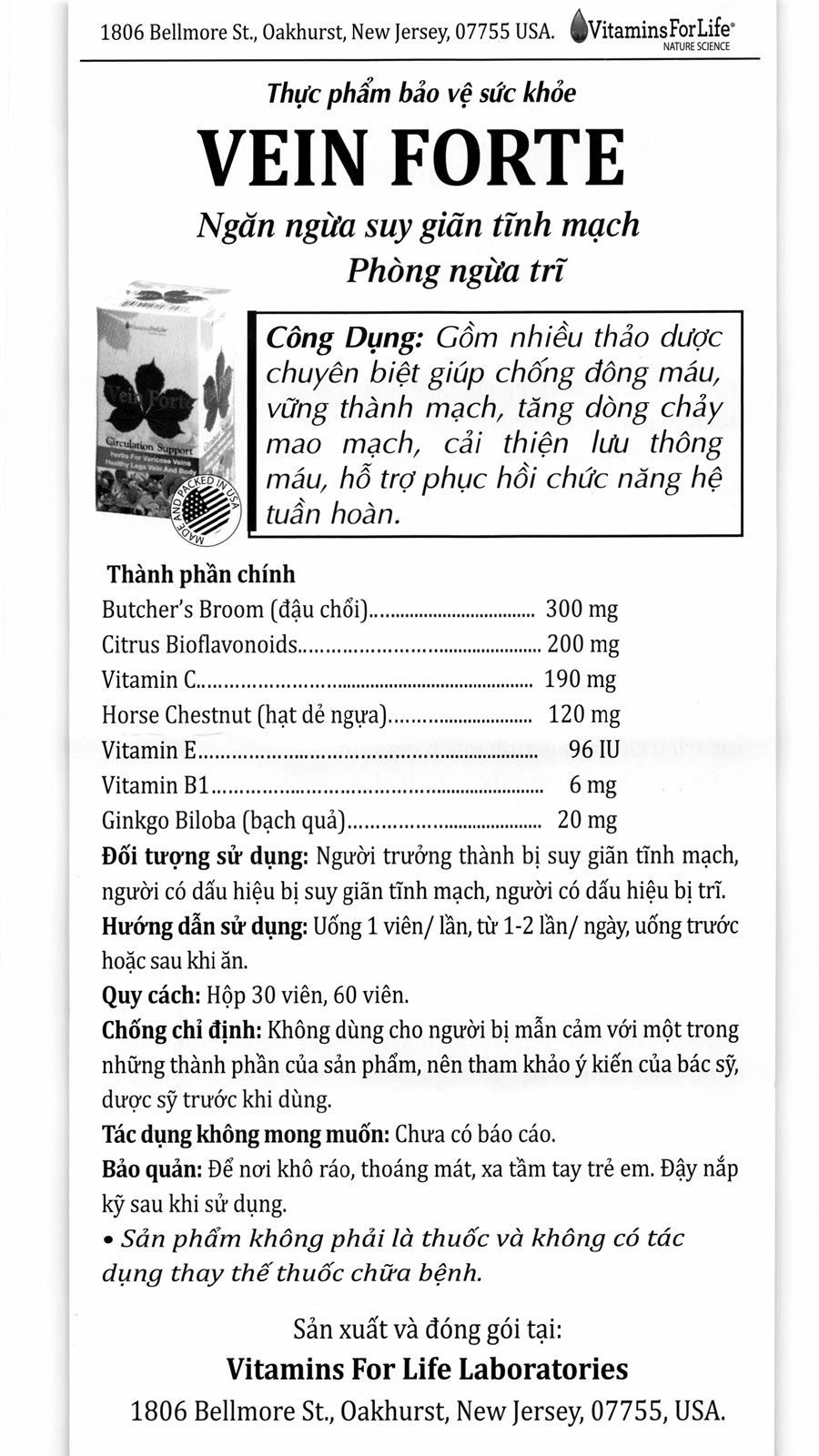 Forlife Vein Forte chai 60 viên - 7